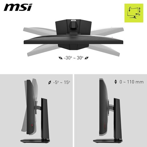 شاشة ألعاب msi MAG 322URDF E16 مقاس 32 بوصة 3840 × 2160 (UHD)، 320 هرتز، مزامنة تكيفية، HDMI، منفذ DisplayPort، قابل للتركيب على VESA، إمالة، ارتفاع قابل للتعديل، مكبر صوت، 0.05 مللي ثانية، أسود in Kuwait