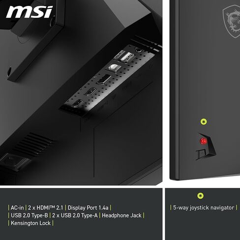 شاشة ألعاب msi MAG 322URDF E16 مقاس 32 بوصة 3840 × 2160 (UHD)، 320 هرتز، مزامنة تكيفية، HDMI، منفذ DisplayPort، قابل للتركيب على VESA، إمالة، ارتفاع قابل للتعديل، مكبر صوت، 0.05 مللي ثانية، أسود in Kuwait