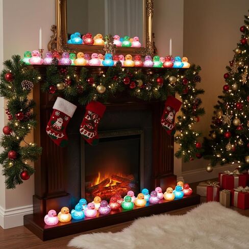 Deekin 48 Pcs LED Light up Rubber Ducks 2'' Glow in The Dark,Cute | Birthday Party Supplies Favors, Baskets Fillers Decor, Mini Creative Gifts Reward for Cruise Ship Games, Halloween, Christmas in Saudi Arabia