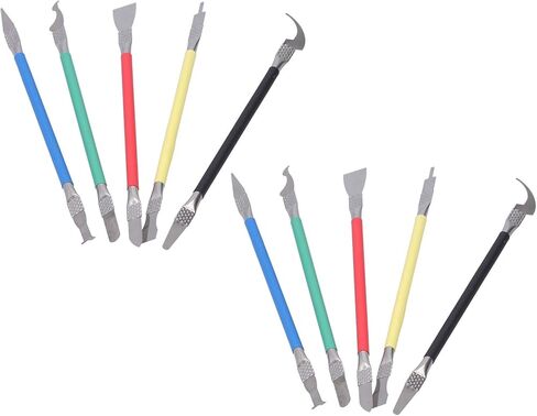 سكين صيانة IC Chip Repair Thin Blade CPU NAND Remover BGA لإصلاح الهاتف المحمول (إزالة وحدة المعالجة المركزية وإزالة الغراء مجموعة مكونة من 5 قطع) in Kuwait