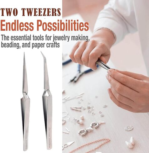 A2Z Scilab 2x Electronic Industrial Cross Locking & Self-Closing Tweezers, Angled & Straight Tip Precision Stainless Steel Forceps For Phone Motherboard Repair Hand Tools Set Eyelash Extension Tweezer in Saudi Arabia