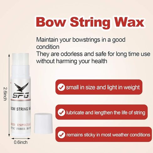 6 Pieces Bow String Wax String Protective Rail Lube Bowstring Wax Crossbow Recurve Compound for Outdoor Reducing Friction and Preventing Fraying in Saudi Arabia