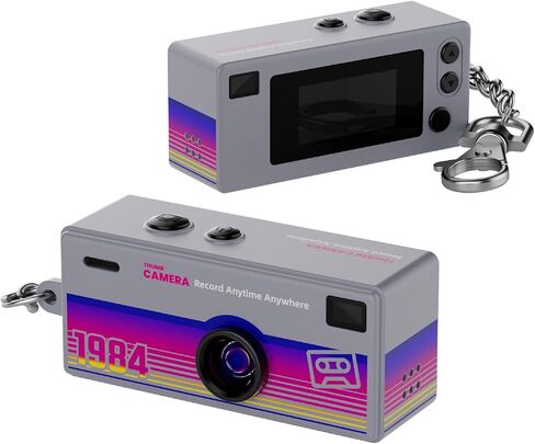 1080P High-Definition Thumb Buckle Keychain Mini Digital Camera, Retro Compact Mini Pocket-Sized Camera, with 32GB SD Card, Suitable for Travel, Concerts, and Study Recording (Black) in Saudi Arabia