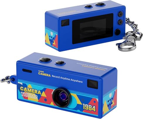 1080P High-Definition Thumb Buckle Keychain Mini Digital Camera, Retro Compact Mini Pocket-Sized Camera, with 32GB SD Card, Suitable for Travel, Concerts, and Study Recording (Black) in Saudi Arabia