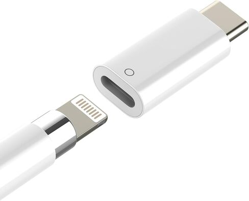 Lightning Female to USB C Male for Apple Pencil الجيل الأول محول لجهاز iPad 10th TypeC كابل شحن Dongle iPencil شاحن موصل بلوتوث لـ Apple MFi معتمد لملحقات قلم iPhone in Kuwait