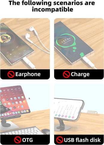 Lightning Female to USB C Male for Apple Pencil الجيل الأول محول لجهاز iPad 10th TypeC كابل شحن Dongle iPencil شاحن موصل بلوتوث لـ Apple MFi معتمد لملحقات قلم iPhone in Kuwait