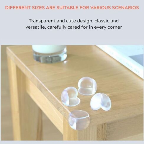 4 قطع من واقيات الزوايا الشفافة للطفل - واقيات زوايا المائدة المستديرة السميكة من السيليكون - وسادة ذات حافة ناعمة للأثاث والزجاج وطاولات القهوة - مصدات سلامة للأطفال الصغار والأطفال in Kuwait