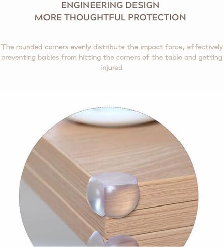 4 قطع من واقيات الزوايا الشفافة للطفل - واقيات زوايا المائدة المستديرة السميكة من السيليكون - وسادة ذات حافة ناعمة للأثاث والزجاج وطاولات القهوة - مصدات سلامة للأطفال الصغار والأطفال in Kuwait