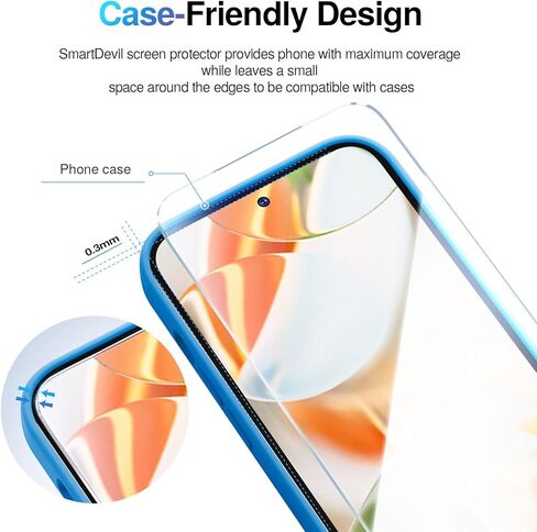 SMARTDEVIL Screen Protector for Google Pixel 9 Pro XL (3 Pack) + Camera Lens Protector, HD Tempered Glass, Fingerprint Unlock Friendly, 9H Military-Grade Protection, Scratch & Drop Resistant in Saudi Arabia