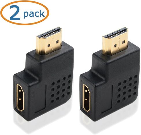 Cable Matters 2-Pack Flat Right Angle HDMI Adapter (HDMI 270 Degree Adapter) with 4K and HDR Support in Saudi Arabia