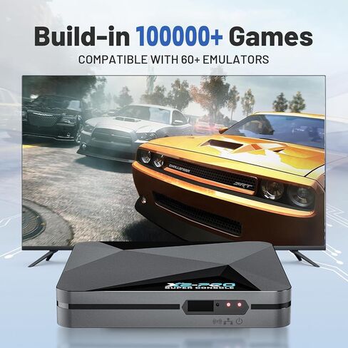 Kinhank Super Console X2 pro مع 100000+Games Retro Game Console، وحدة تحكم ألعاب الفيديو مع EmuELEC 4.6/Android 9.0 في 1، 2.4G+5G وBT 5.0، متوافقة مع أكثر من 65 محاكيًا، 2 وحدات تحكم in Kuwait