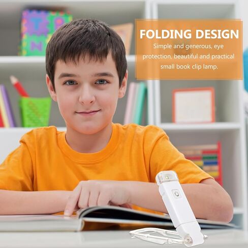 PartyKindom Folding USB Book Clip Lamp Small Portable Reading Light for Home and Night Use, Simple Compact Book Clamp Light for Students and Travel in Saudi Arabia