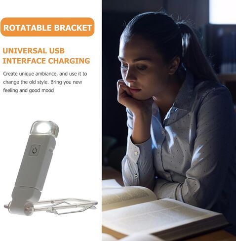 PartyKindom Folding USB Book Clip Lamp Small Portable Reading Light for Home and Night Use, Simple Compact Book Clamp Light for Students and Travel in Saudi Arabia