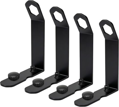 توقف التحميل لقضبان T-Slot Cross 4 عبوات، استبدال من الفولاذ المقاوم للصدأ مع مشابك قفل آمنة - متوافقة مع رفوف السقف لقوارب الكاياك والزورق والسلالم والتزلج ولوح ركوب الأمواج ولوح التجديف ولوح التزلج على الجليد in Kuwait