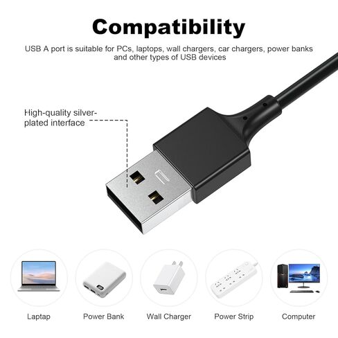 Charger Cable Compatible with Fitbit Versa Lite, Versa SE, Versa 1(NOT for Versa 2), Replacement USB Charging Cord for Fitbit Smartwatch, 3.3FT in Saudi Arabia