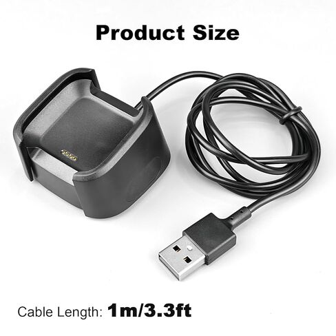 Charger Cable Compatible with Fitbit Versa Lite, Versa SE, Versa 1(NOT for Versa 2), Replacement USB Charging Cord for Fitbit Smartwatch, 3.3FT in Saudi Arabia