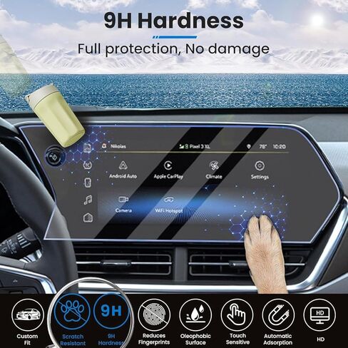 لـ 2024 2025 2026 واقي شاشة Chevy Trailblazer لعام 2026 2025 2024 Trailblazer (LT/2RS/ACTIV) واقي شاشة لملحقات Chevy Trailblazer 2024 2025 2026 (11in Navi+8in Dash) شاشة لمس، زجاج مقسى 9H (عبوتان) in Kuwait