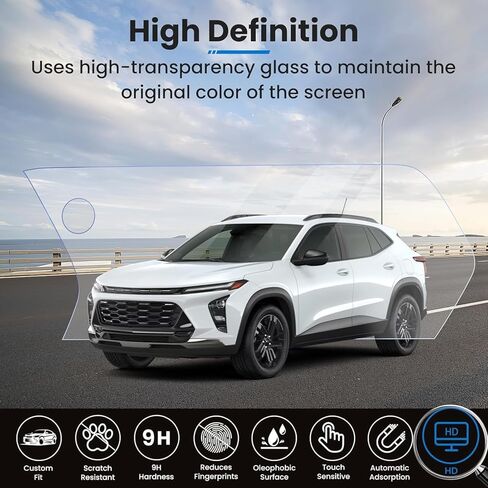 لـ 2024 2025 2026 واقي شاشة Chevy Trailblazer لعام 2026 2025 2024 Trailblazer (LT/2RS/ACTIV) واقي شاشة لملحقات Chevy Trailblazer 2024 2025 2026 (11in Navi+8in Dash) شاشة لمس، زجاج مقسى 9H (عبوتان) in Kuwait