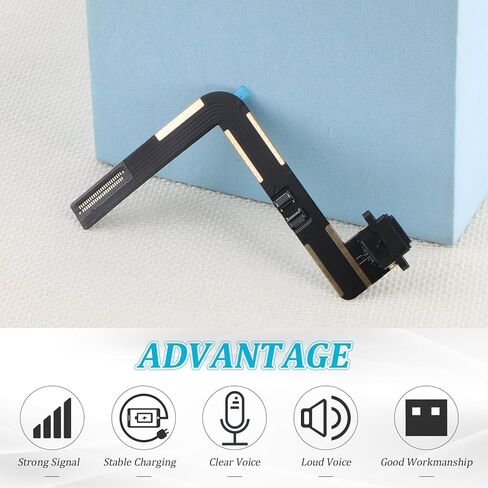 Dock Connector for iPad Air A1474 A1475/5 5th 9.7 2017 A1822 A1823/6 6th 2018 A1893 A1954 Charging Port Flex Cable Replacement for Air/5 5th/6 6th USB Charger Dock Board Connector with Tools(Black) in Kuwait