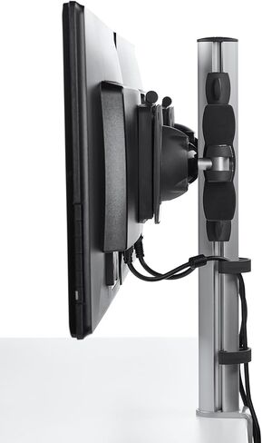 Novus TSS Duo Telescope Monitor Arm, Easily Align 2 Monitors, Improves Comfort with Ergonomic Adjustments, Space-Saving Arm Design, Fast Desk Clamp Installation, Silver in Saudi Arabia