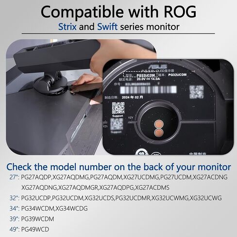 محول PG27AQDP VESA الأصلي متوافق مع ASUS ROG XG27UCDMG،PG27UCDM،XG27ACDNG،XG27AQDNG،XG27AQDMGR،XG27AQDPG،XG27ACDMS،XG32UCDS،PG32UCDMR،XG32UCWMG،XG32UCWG،XG34WCDG،PG39WCDM،PG49WCD in Kuwait