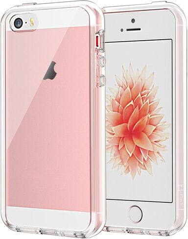 حافظة JETech لهاتف iPhone SE 2016 (ليس لعام 2020)، iPhone 5s وiPhone 5، غطاء ممتص للصدمات للهاتف غير أصفر اللون، ظهر شفاف مضاد للخدش (شفاف) in Saudi Arabia