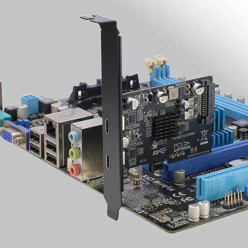 بطاقة RIITOP PCIe USB C، محول PCIe 3.0 x4 إلى 2X USB 3.2 (الجيل 2) من النوع C [10 جيجابت في الثانية] in Saudi Arabia