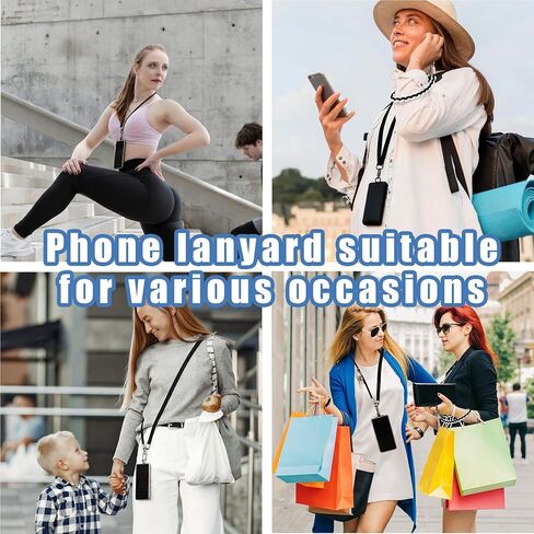 حبل هاتف 2 في 1، حبل هاتف قابل للتعديل وحزام معصم لهاتف iPhone وAndroid مضاد للسرقة مع عروتي ربط حرر حزام يديك للسفر والاستخدام اليومي in Kuwait
