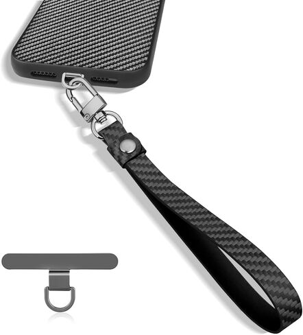 Carbon Fiber Phone Wrist Strap,Phone Chain Wristlet,Anti Theft Strap,Universal Mobile Device Chain Lanyard in Saudi Arabia