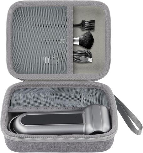 for WOLFBOX MF200 Compressed Air Duster Hard Storage Case(Gray Case,Orange Zipper) in Saudi Arabia
