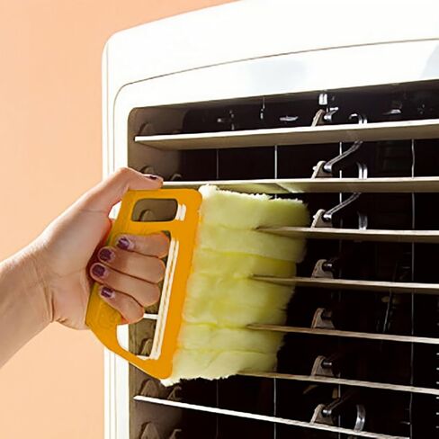 Washable Blind Cleaner Duster Tool, Removable Shutter Cleaner Brush with 7 Slat, Handheld Brush for Air Conditioner Blinds Dust Dirt in Saudi Arabia