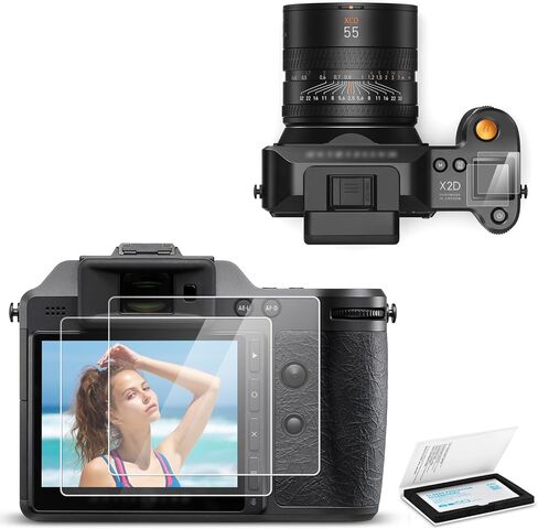 واقي شاشة JJC (عبوتان) Hasselblad X2D II 100C، واقي شاشة LCD فائق الوضوح 9H لـ X2D X2D 100C/ II 100C، مضاد لبصمات الأصابع ومضاد للخدش ومقاوم للماء وخالي من الفقاعات in Saudi Arabia