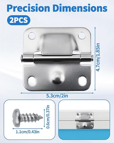 2 Pack Cooler Stainless Steel Hinge Replacement for Coleman, Cooler Hinges Replacement with Screws, Replacement Hinges for Coleman Cooler Accessory in Kuwait