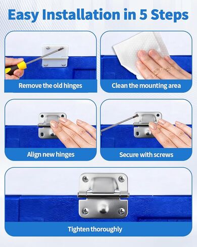 2 Pack Cooler Stainless Steel Hinge Replacement for Coleman, Cooler Hinges Replacement with Screws, Replacement Hinges for Coleman Cooler Accessory in Kuwait