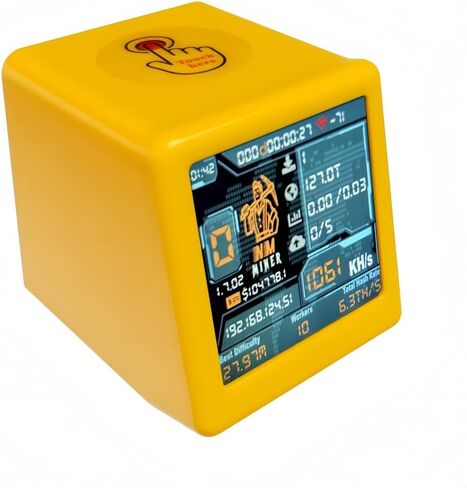 NM-TV 154 - ESP32 TFT Bitcoin Solo Lottery Miner 1.54 inch Smart Gift Small TV Desktop Clock 1060 KH/s Hashrate in Saudi Arabia