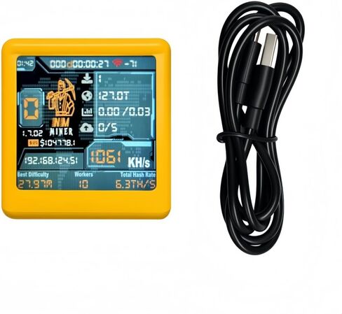 NM-TV 154 - ESP32 TFT Bitcoin Solo Lottery Miner 1.54 inch Smart Gift Small TV Desktop Clock 1060 KH/s Hashrate in Saudi Arabia