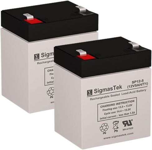 SigmasTek Leoch DJW12-4.5 Compatible Battery, 12V 5Ah F1 in Saudi Arabia