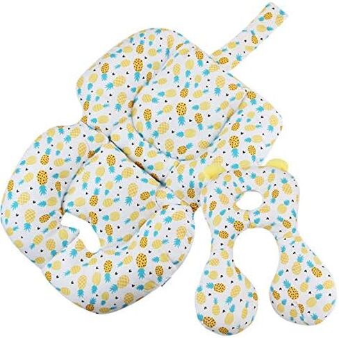 Baby Stroller Cushion Insert, Gray and White Pattern, Car Seat Comfort Pad (Yellow) in Saudi Arabia