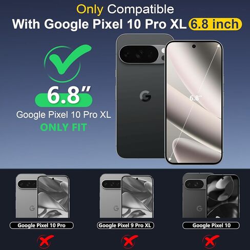 حافظة SPIDERCASE لهاتف Google Pixel 10 Pro XL مقاومة للماء، [حماية من السقوط بدرجة عسكرية 12FT] [مقاومة الماء IP68] [واقي شاشة الخصوصية] حافظة هاتف لحماية الجسم بالكامل - أسود in Saudi Arabia