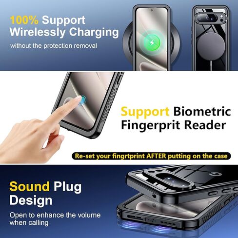 حافظة SPIDERCASE لهاتف Google Pixel 10 Pro XL مقاومة للماء، [حماية من السقوط بدرجة عسكرية 12FT] [مقاومة الماء IP68] [واقي شاشة الخصوصية] حافظة هاتف لحماية الجسم بالكامل - أسود in Saudi Arabia