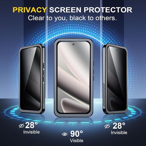 حافظة SPIDERCASE لهاتف Google Pixel 10 Pro XL مقاومة للماء، [حماية من السقوط بدرجة عسكرية 12FT] [مقاومة الماء IP68] [واقي شاشة الخصوصية] حافظة هاتف لحماية الجسم بالكامل - أسود in Saudi Arabia