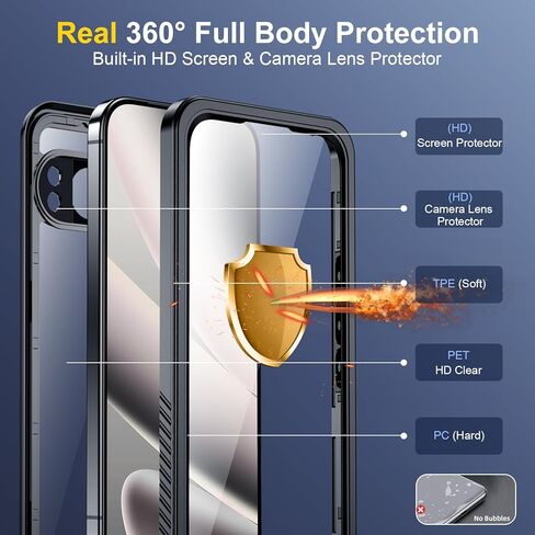 حافظة SPIDERCASE لهاتف Google Pixel 10 Pro XL مقاومة للماء، [حماية من السقوط بدرجة عسكرية 12FT] [مقاومة الماء IP68] [واقي شاشة الخصوصية] حافظة هاتف لحماية الجسم بالكامل - أسود in Saudi Arabia