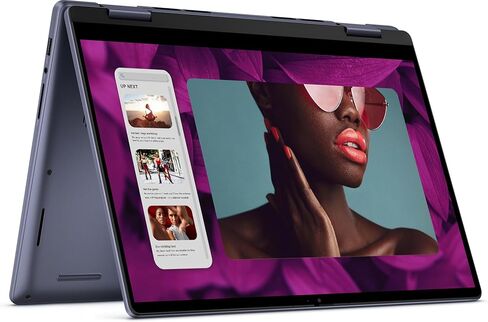كمبيوتر محمول Dell Inspiron 14 2 في 1 يعمل باللمس (14 بوصة FHD+ IPS، ذاكرة وصول عشوائي DDR5 سعة 16 جيجابايت، محرك أقراص SSD سعة 512 جيجابايت، AMD Ryzen 5 8640HS (> intel i7-1255U)) للأعمال، FP، إضاءة خلفية، كاميرا ويب FHD، Inspiron 7445، Win 11 Pro (متجدد in Saudi Arabia