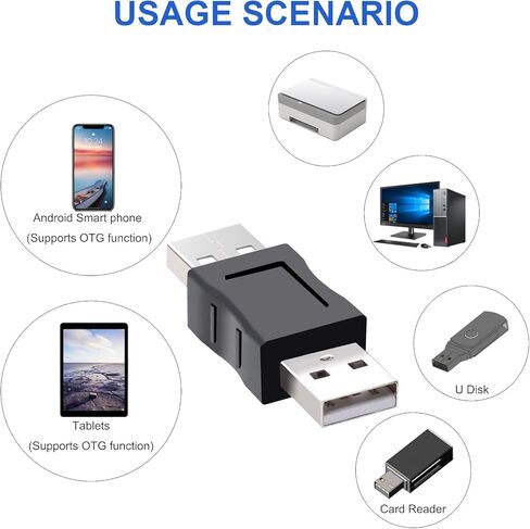 2 حزمة USB ذكر إلى USB ذكر محول نقل البيانات بين الجنسين، اتصال الأجهزة الطرفية in Kuwait