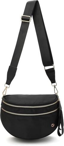 حقيبة كروس واسعة من النايلون بلون نقي للنساء، حقائب يد ومحافظ وحقائب واسعة in Kuwait