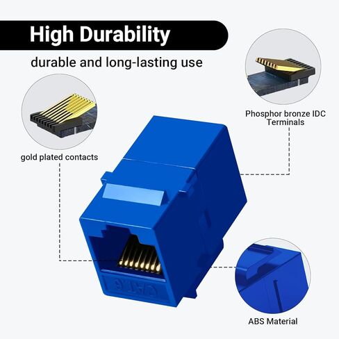وصلة Cat6 Ethernet 25 حزمة مع لوحة حائط RJ45 2 منفذ 12 حزمة لكابل Cat6 Cat5e Cat5 in Kuwait