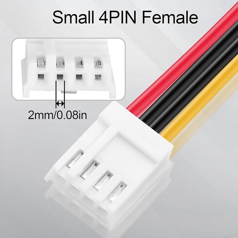 محرك أقراص مرن للكمبيوتر المكتبي مقاس 25+20 سم 4PIN إلى كبل طاقة SATA 15Pin مزدوج، ومحول طاقة القرص الصلب/SSD لوحدة PSU مع منافذ SATA محدودة، متوافق مع MX714 ومعظم أجهزة الكمبيوتر المكتبية in Saudi Arabia
