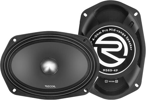 RECOIL MS694P 6X9-Inch Midrange Pro Audio Car Speakers, 700 Watts Max Pair 4Ohm, 1.5-Inch High Temperature Kapton Voice Coil in Saudi Arabia