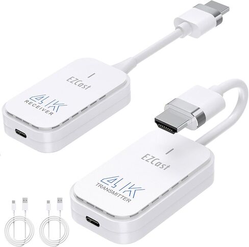 جهاز إرسال واستقبال HDMI لاسلكي، فك تشفير 4K، إخراج عالي الدقة 1080 بكسل، طقم موسع HDMI لاسلكي لبث الفيديو/الصوت من الكمبيوتر المحمول/الكمبيوتر الشخصي إلى الشاشة/التلفزيون، 5.8 جيجا، نطاق طويل 165FT/50M، التوصيل والتشغيل in Saudi Arabia
