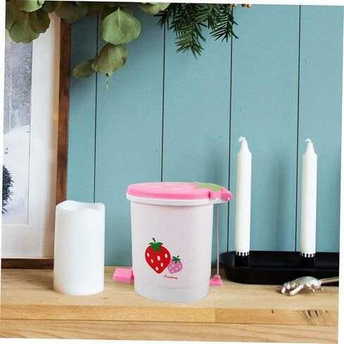 Office Desktop Trash Can Small Trash Bin Home Cartoon Wastebasket Mini Desktop Strawberry Plastic Wastebasket for Small Spaces in Kuwait